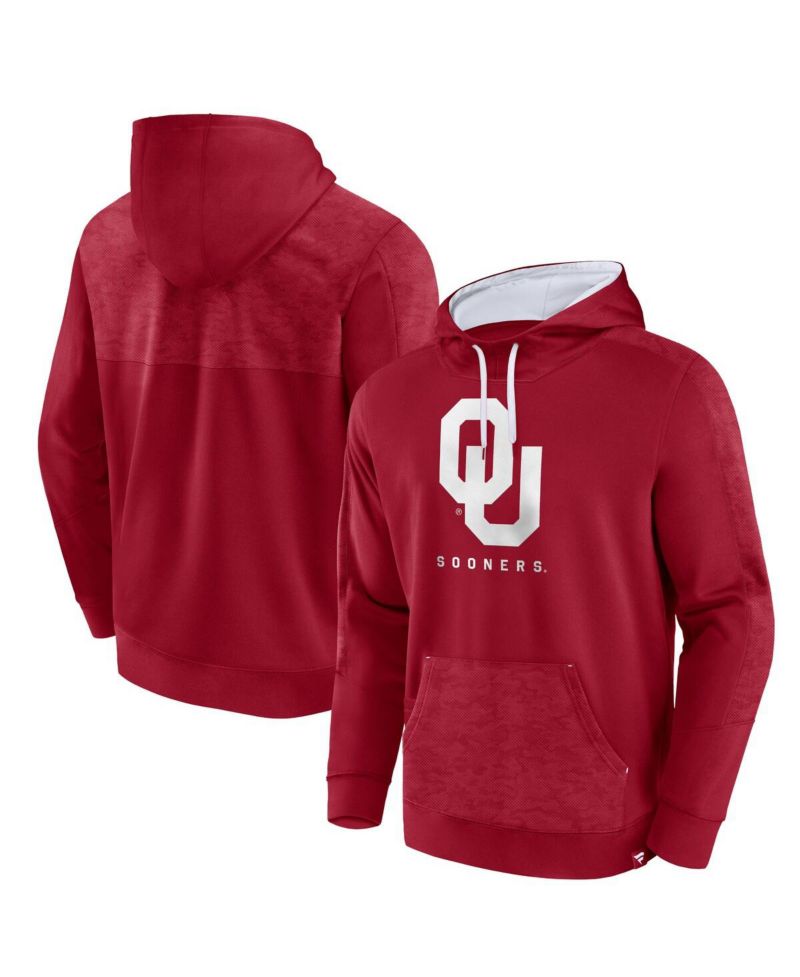 Men's Crimson Oklahoma Sooners Defender Pullover Hoodie