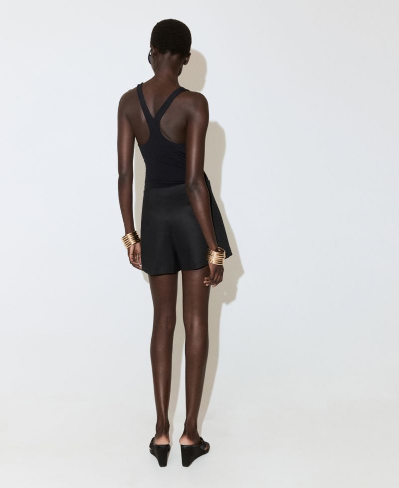 Women's Linen And Cotton Blend Skort