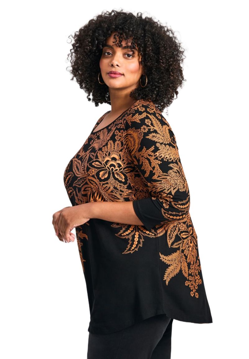Plus Size Millie Women's 3/4 Sleeve Top