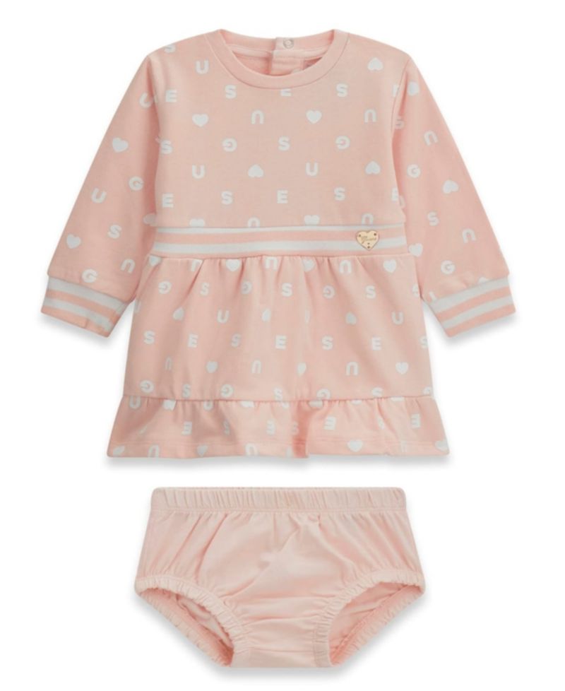 Baby Girls' Long-Sleeve Dress and Matching Bloomer