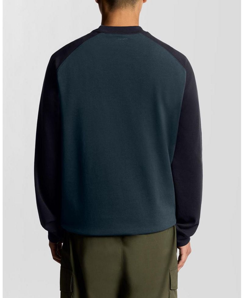 Men's Half Raglan Hybrid Long Sweatshirt