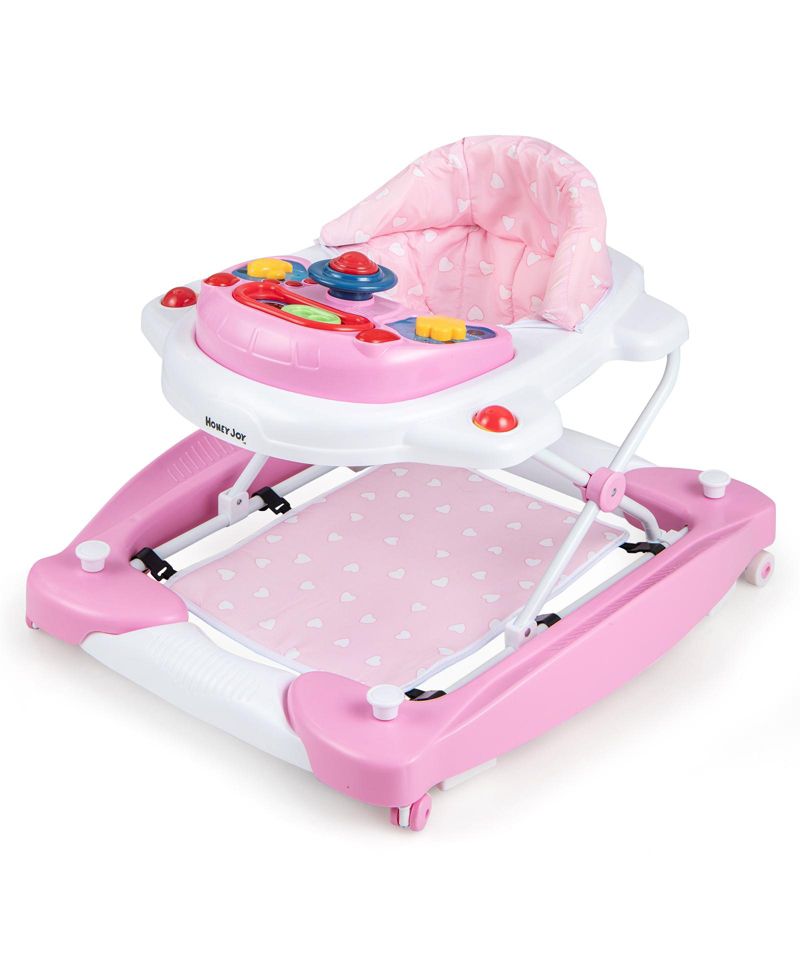 6 in 1 Foldable Baby Walker with Adjustable Height