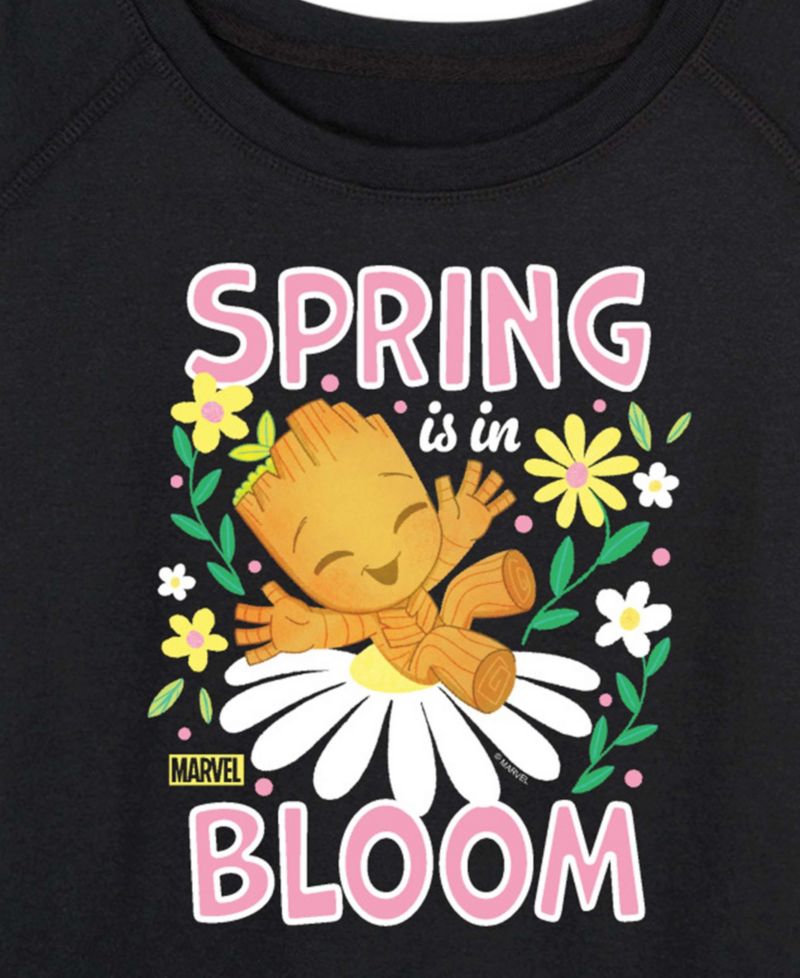 Plus Size Marvel Spring Is In Bloom French Terry Long-Sleeve T-Shirt