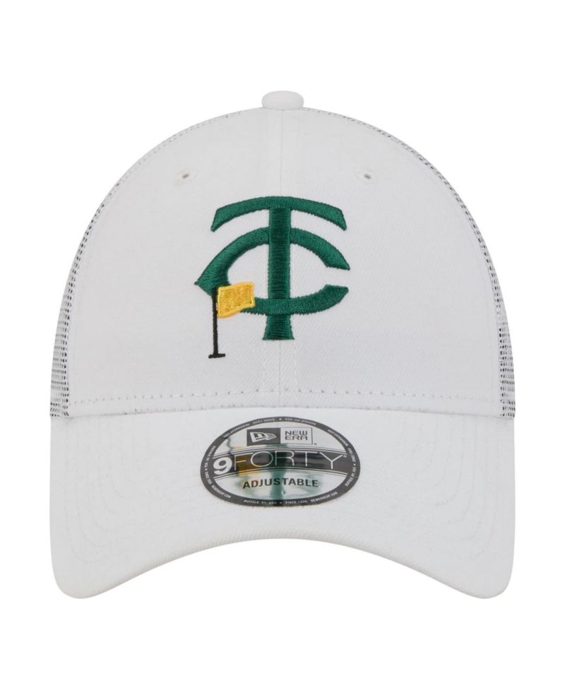Men's White Minnesota Twins Flag 9FORTY Trucker Adjustable Hat
