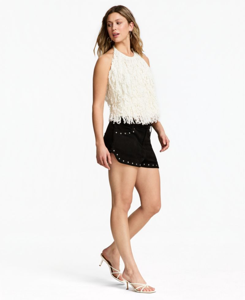 Women's Studded Faux-Suede Shorts