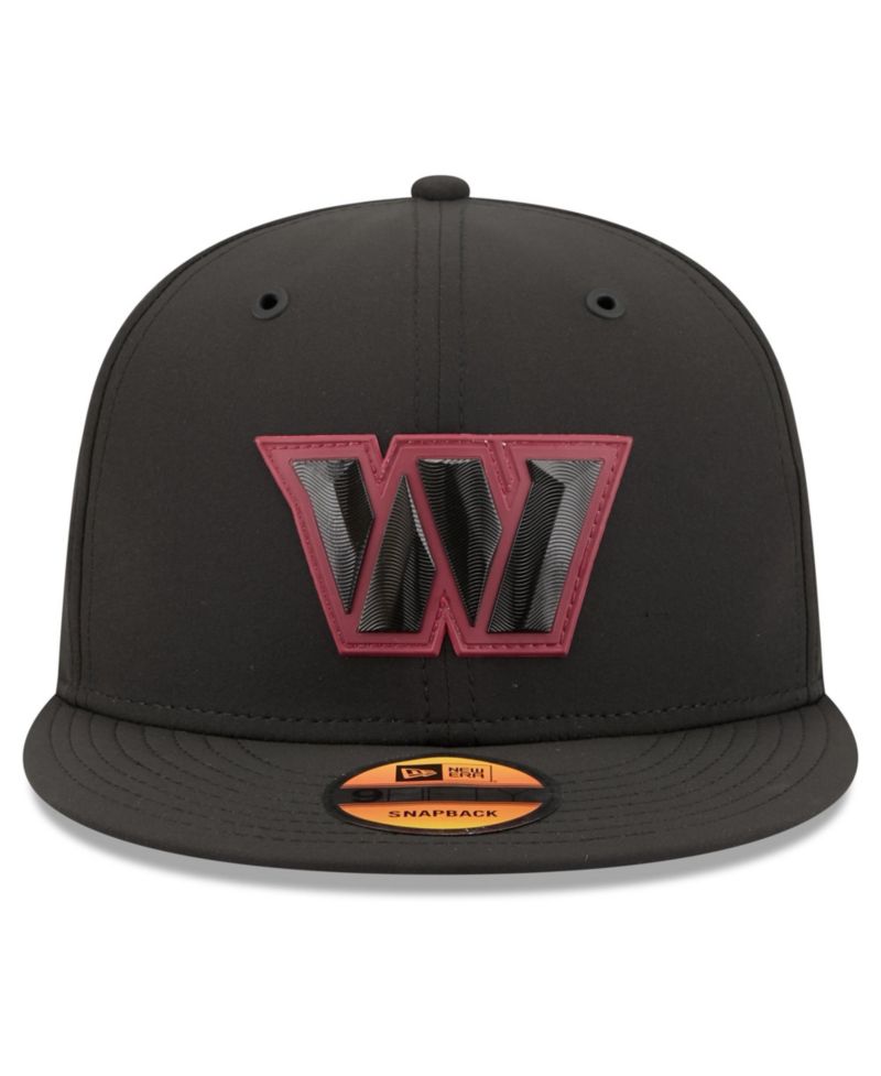 Men's Black Washington Commanders 2026 Sideline 9FIFTY Snapback Hat