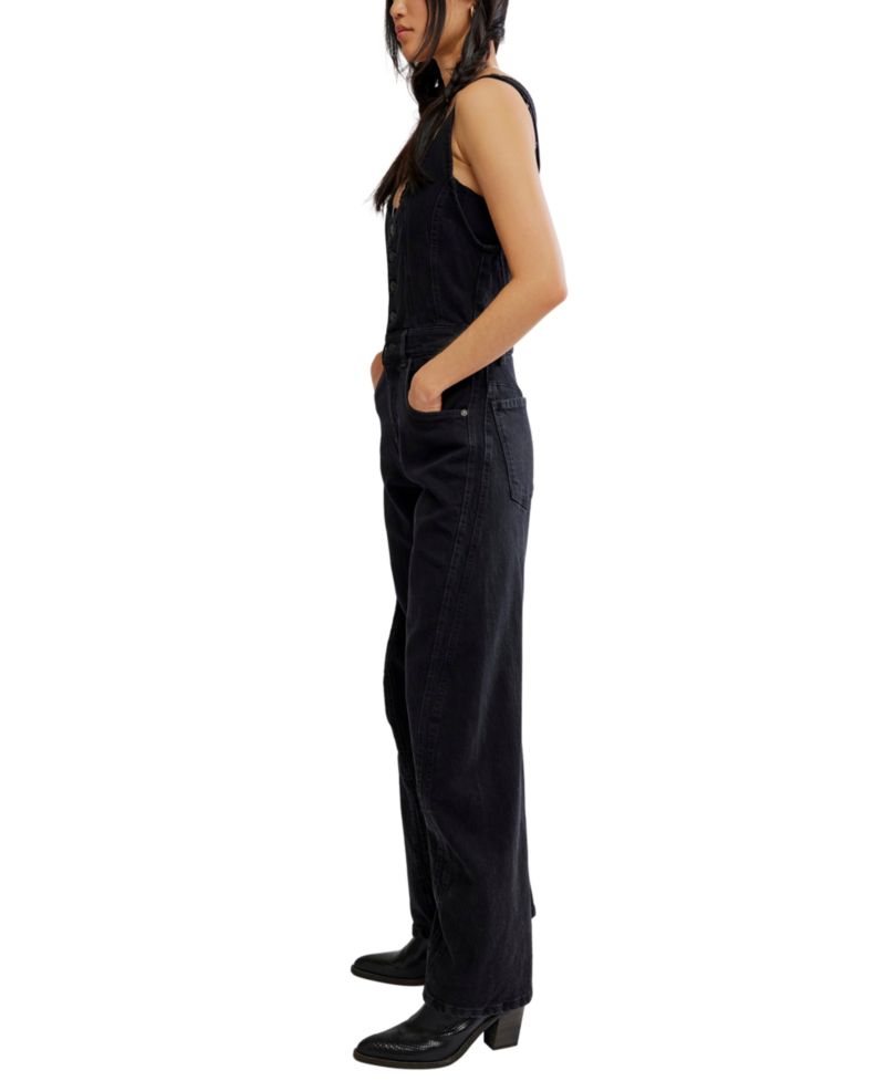 Women's Corsica Denim Wide-Leg Scoop Neck Jumpsuit