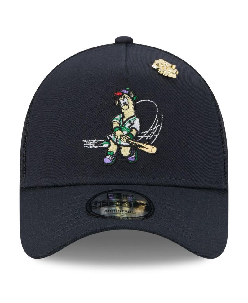 Men's Navy Atlanta Braves 2025 Big League Chew A-Frame 9FORTY Adjustable Trucker Hat