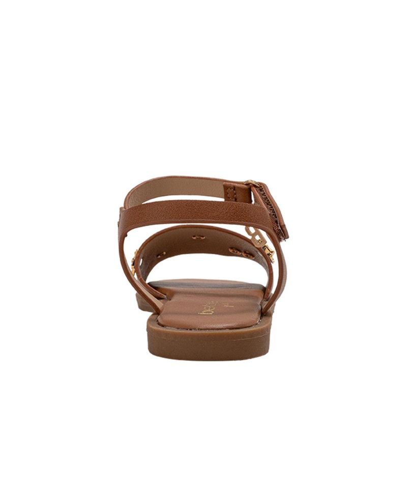 Little Girls Fashion Sandals - Dressy Shoes with Decorative Metal Charms
