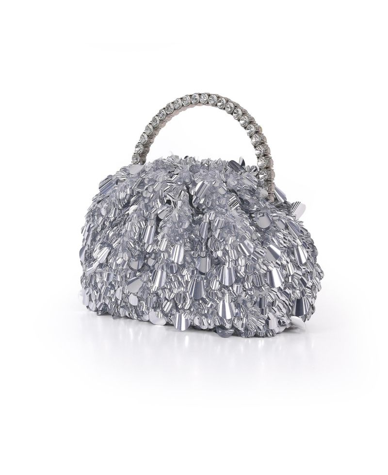 Women's Remy Mixed Sequin Pouch Clutch
