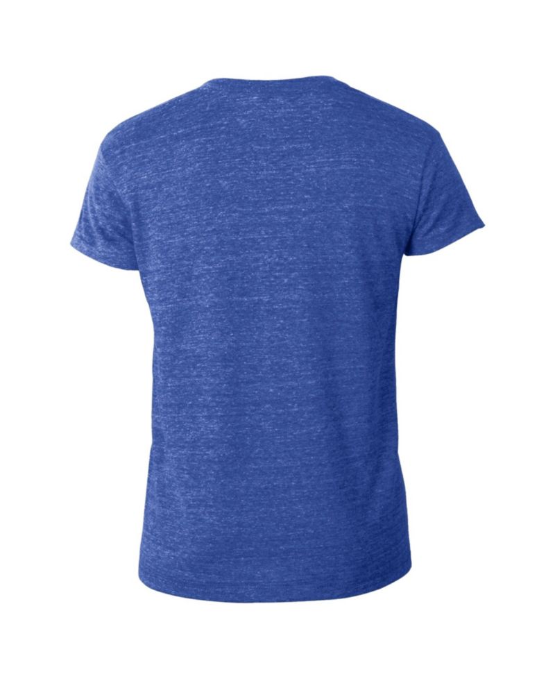Women's Blue New York Knicks Tri-Blend V-Neck T-Shirt