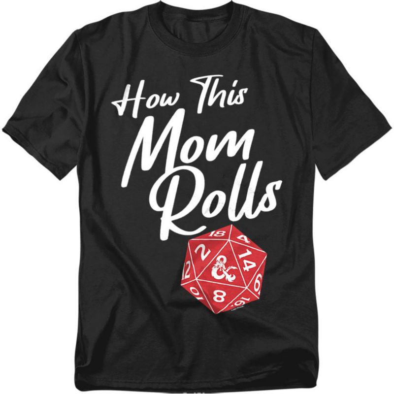 Men's Dungeons Dragons Mother's Day How This Mom Rolls T-Shirt