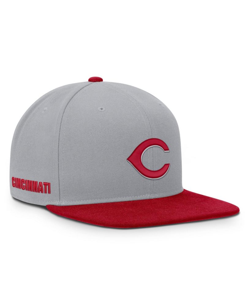 Men's Gray/Red Cincinnati Reds Primetime Pro Dri-FIT snapback Hat
