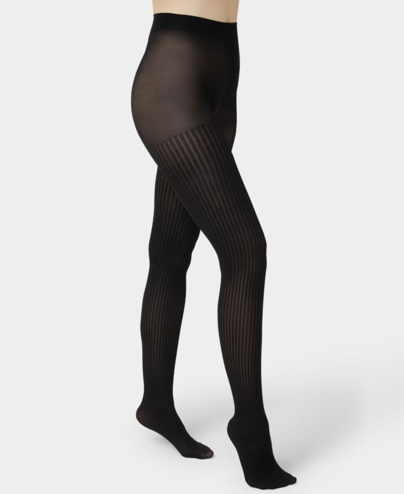 Women's Faux Textured Knee Tights U24627