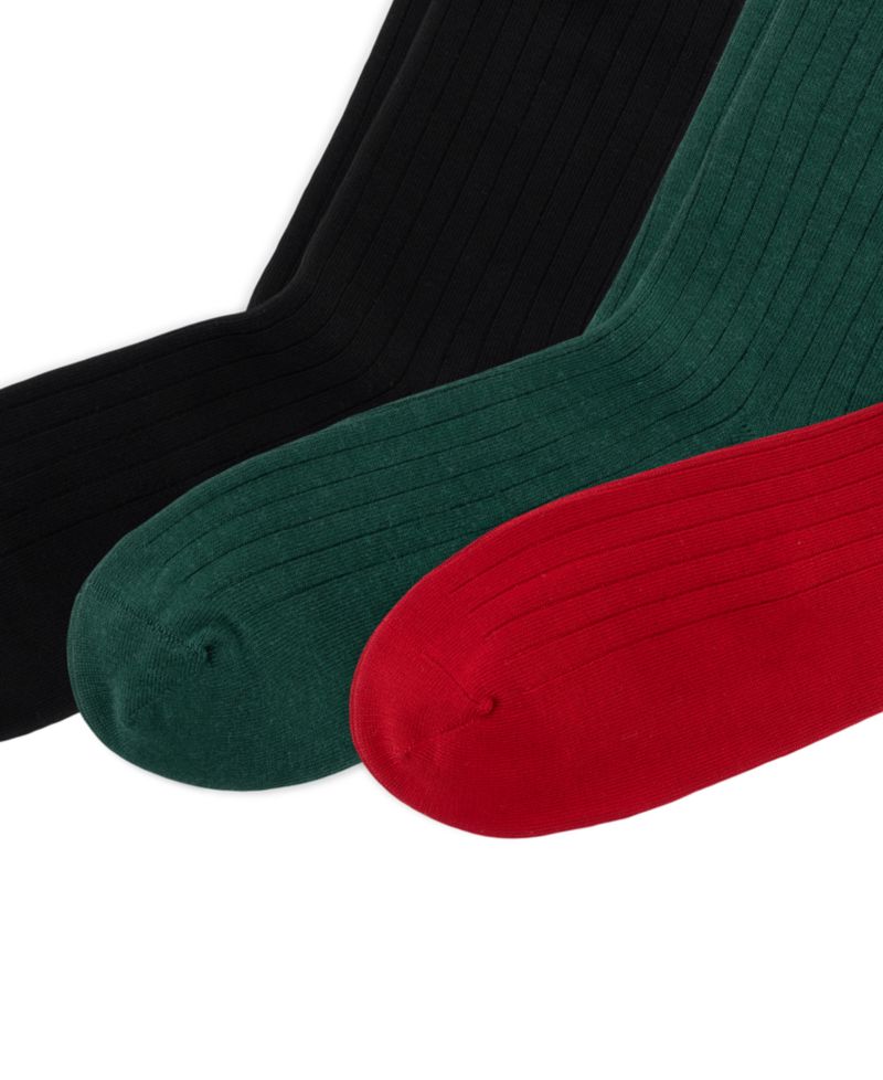Men's Soft Touch Ribbed Dress Socks, 3-Pack