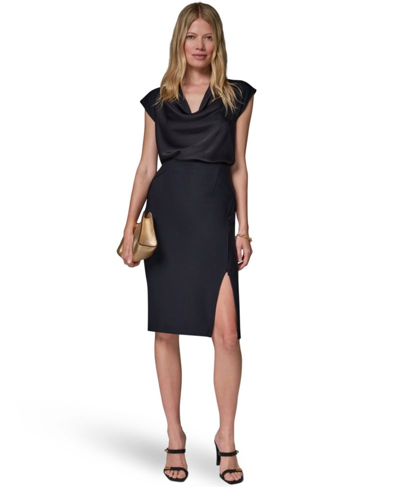 Women's Zip-Slit Pencil Skirt