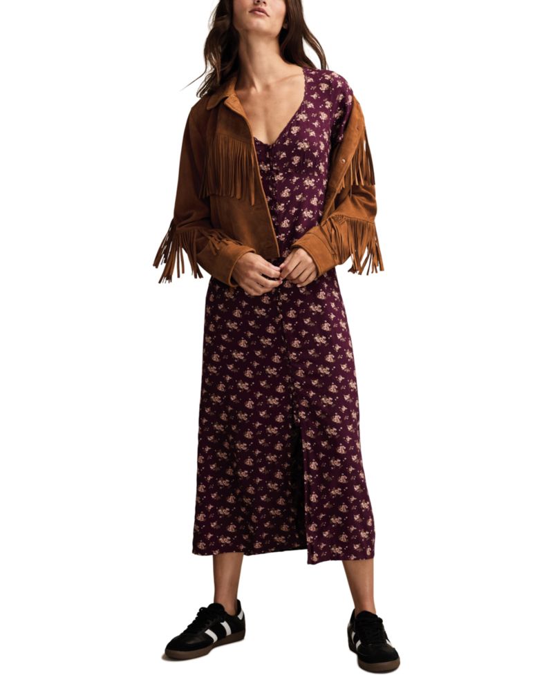 Women's Simone Printed Short-Sleeve Midi Dress