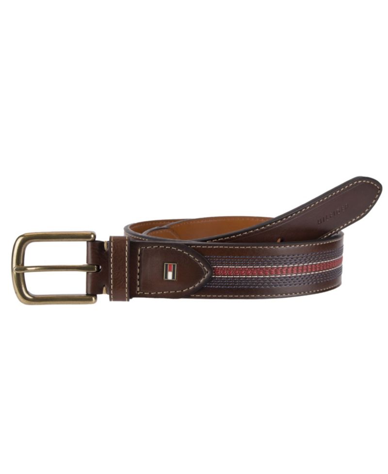 35MM Faux-Leather Multi Stitch Single Strap Belt