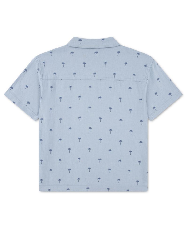 Boys' Short-Sleeve Linen Camp Shirt