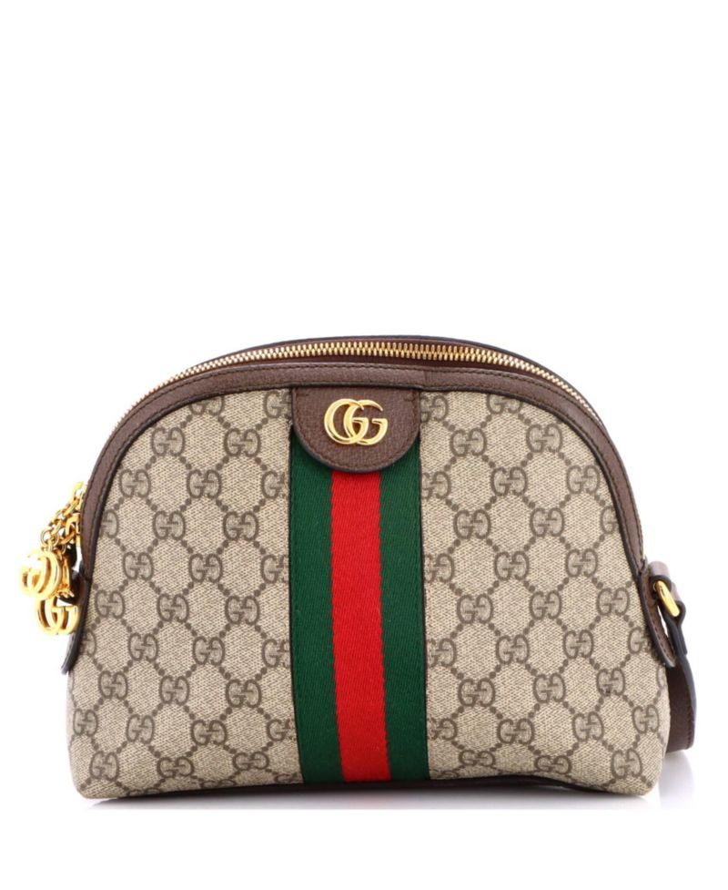 Small Ophidia Dome Shoulder Bag GG Coated Canvas