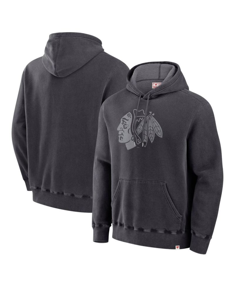 Men's Black Chicago Blackhawks Made in Canada Pullover Hoodie