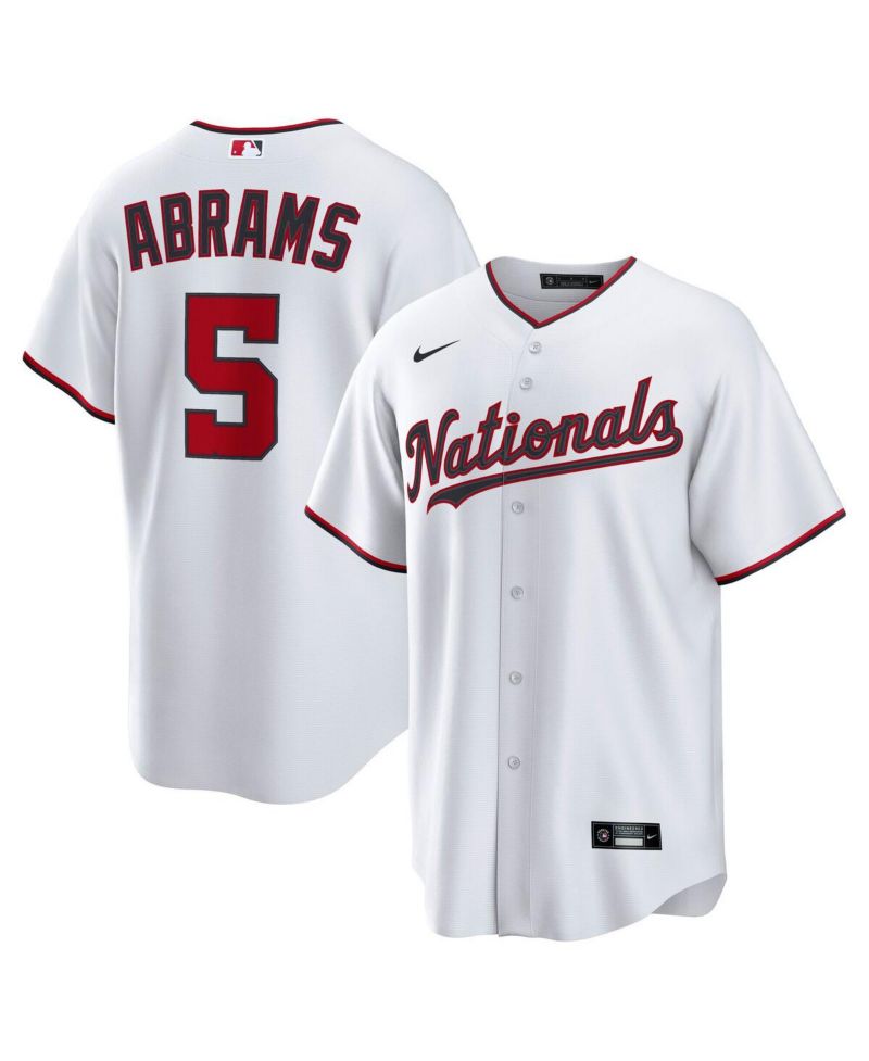 Men's CJ Abrams White Washington Nationals Home Replica Jersey
