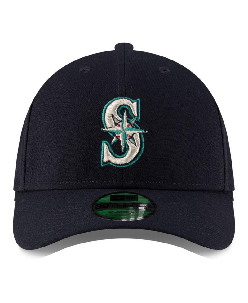 Men's Navy Seattle Mariners Player Replica 39THIRTY M-Crown Flex Hat