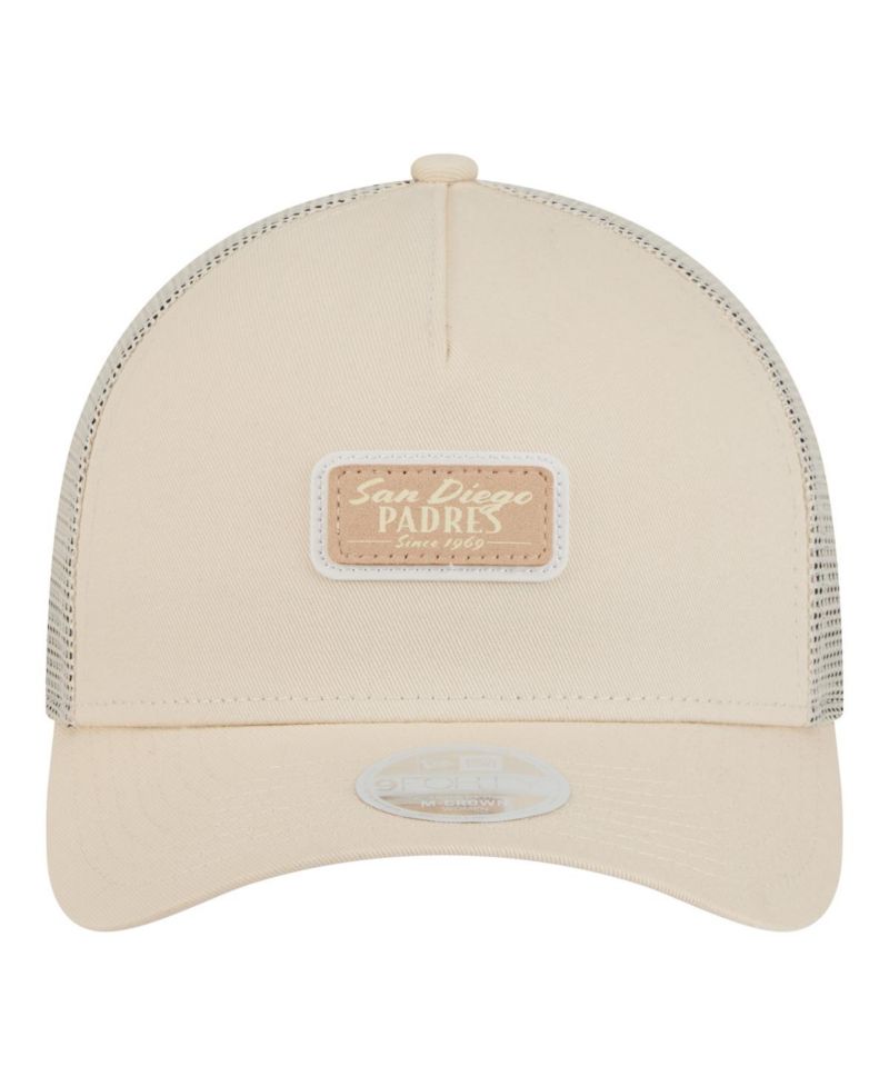 Women's Light Beige San Diego Padres Tonal Patch 9FORTY M-Crown A-Frame Trucker Adjustable Hat