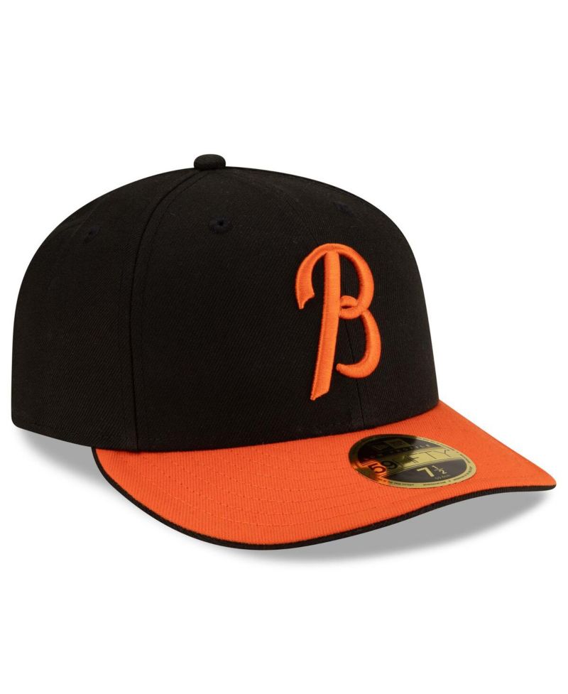 Men's Black/Orange Baltimore Orioles Authentic Collection Low Profile 59FIFTY Fitted Hat