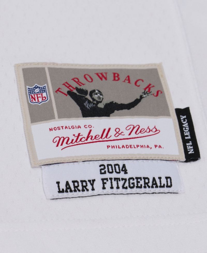 Men's Mitchell Ness Larry Fitzgerald White Arizona Cardinals 2004 Legacy Replica Player Jersey