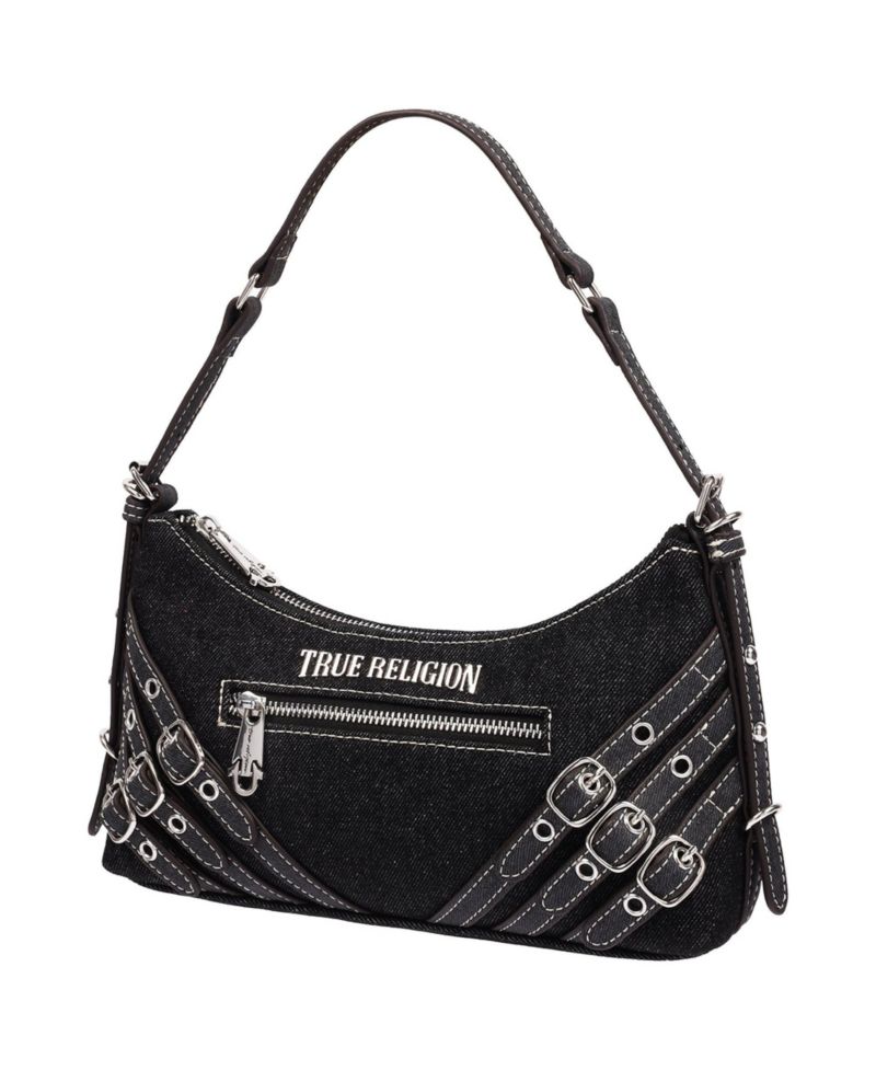 Women's Triple Straps Denim Shoulder Bag