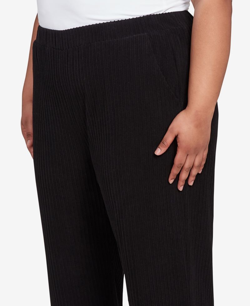 Plus Size Lake Champlain Ribbed Knit Ankle Pants