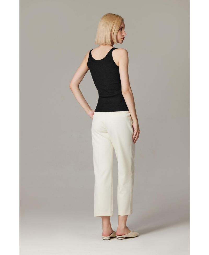 Women's Scoop Neck Tank Top | 75% Merino Wool 25% Silk Ultra-Soft Layering Essential | Natrual Moisture Wicking Sweater
