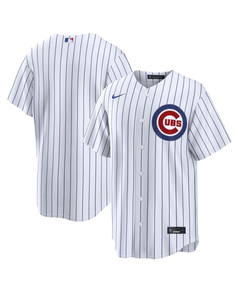 Men's White Chicago Cubs Home Replica Jersey