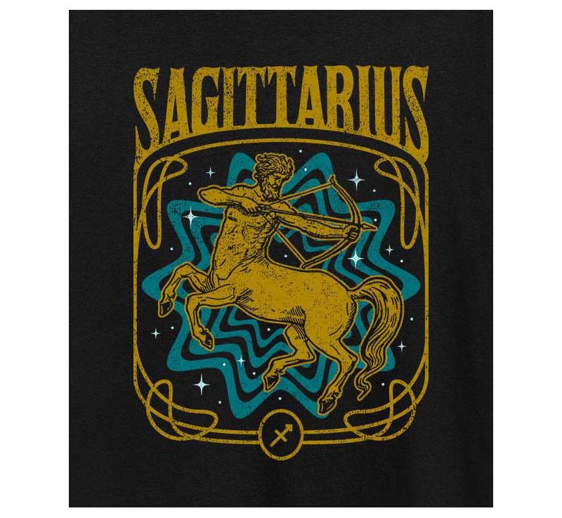 Sagittarius Zodiac Plus Size Graphic T-Shirt