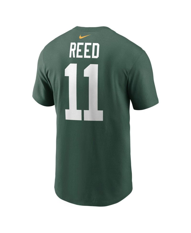 Men's Jayden Reed Green Green Bay Packers Name & Number T-Shirt