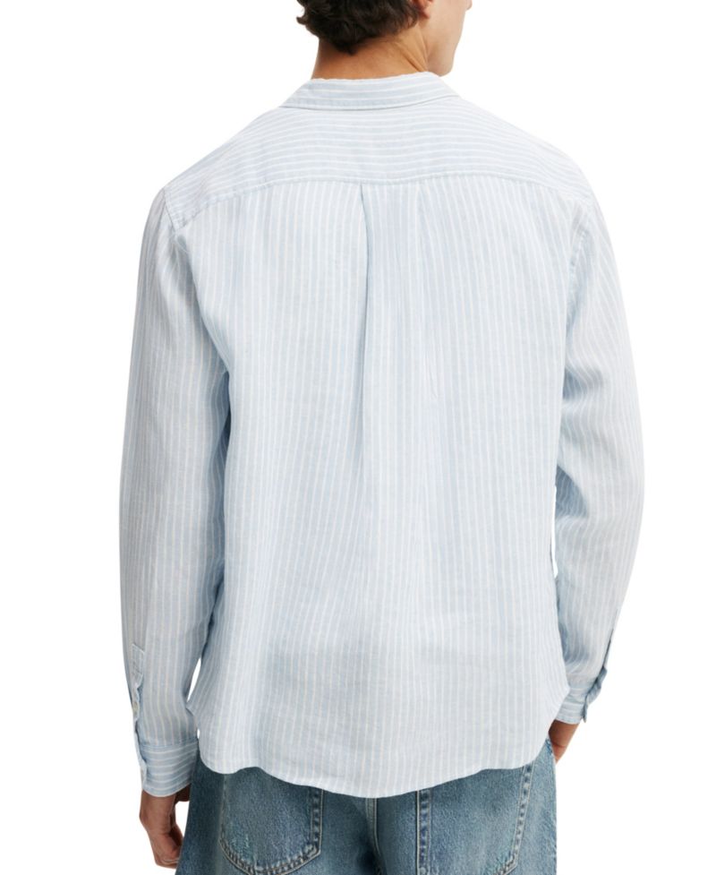 Men's Relaxed Linen Long-Sleeve Shirt