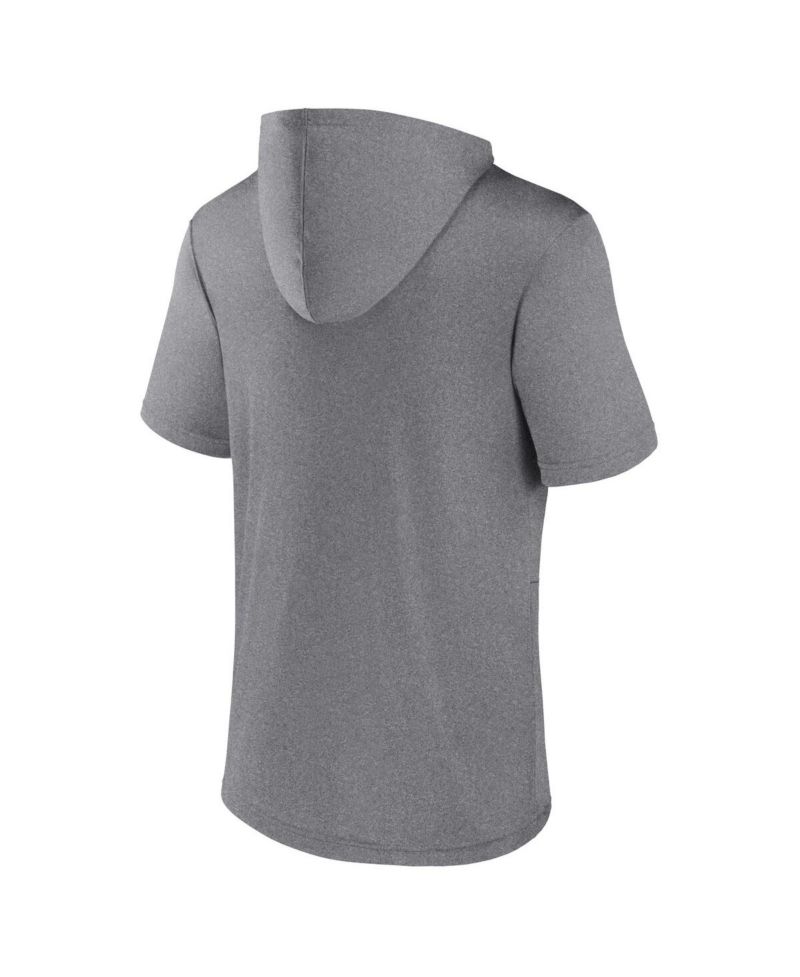 Men's Heather Gray Nebraska Huskers Modern Stack Hoodie T-shirt