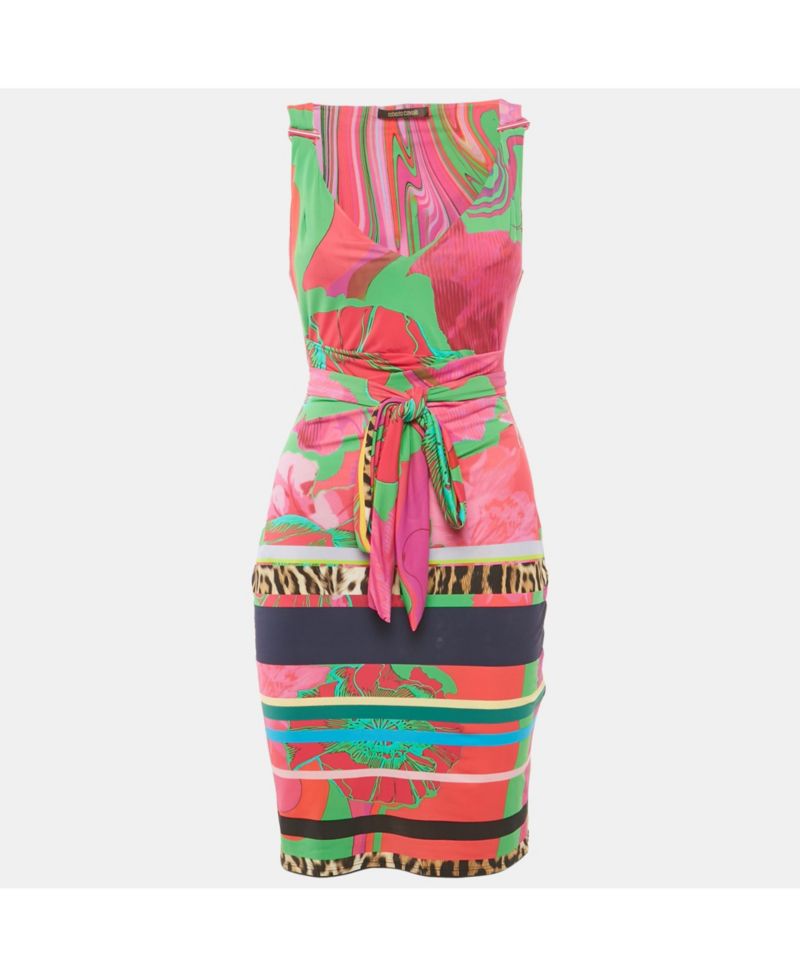 Women's Pink Printed Jersey Mini Dress