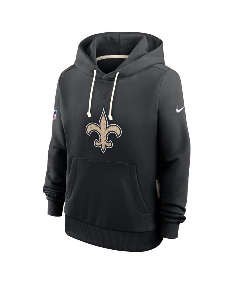 Women's Black New Orleans Saints Sideline Standard Issue Initial Home Dri-FIT Hoodie