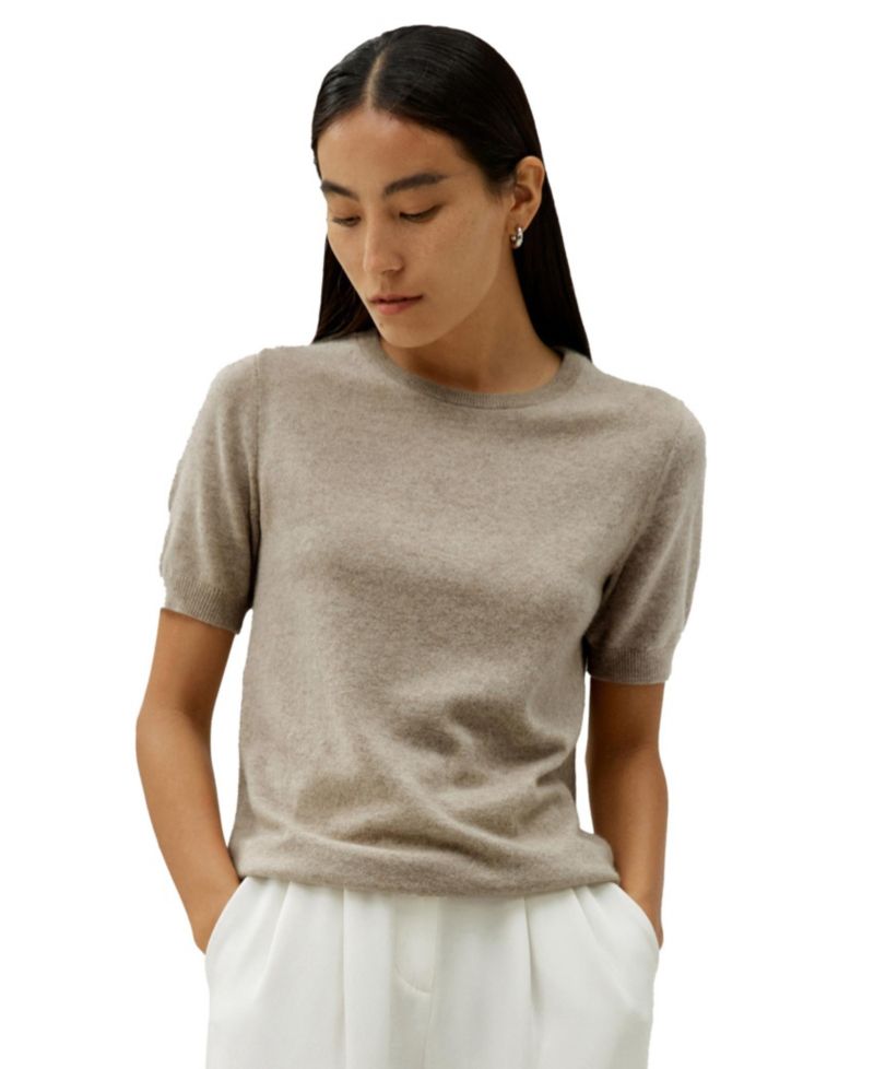 Women's Baby Cashmere Crew Neck Knit Top