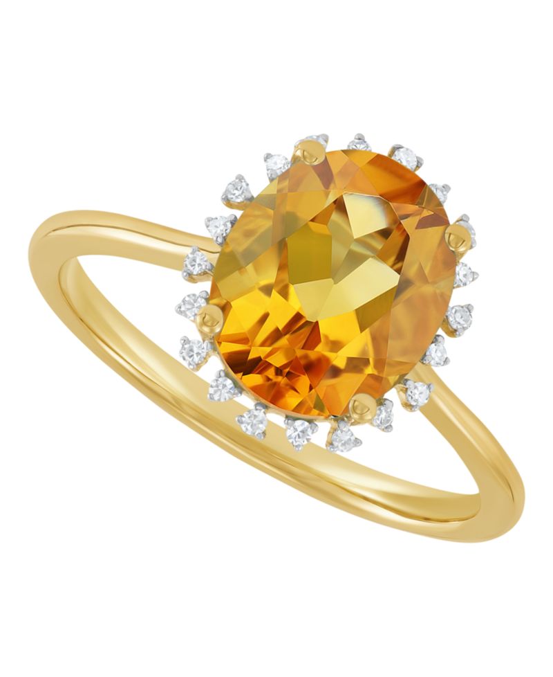 Citrine and Blue Topaz Diamond Jewellery in 10k Yellow Gold Colelction