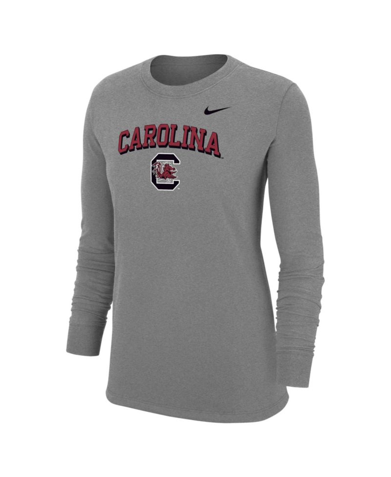 Women's Heather Gray South Carolina Gamecocks Core Long Sleeve T-Shirt