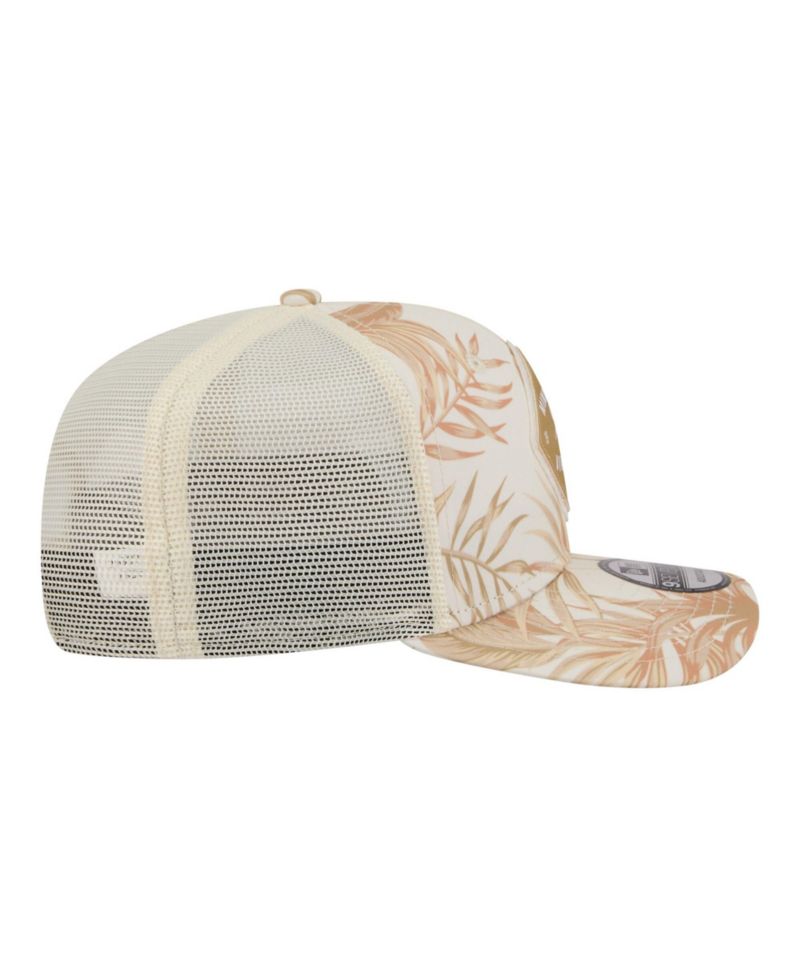 Men's Tan Minnesota Vikings Tonal Palm COOLERA 9SEVENTY Adjustable Trucker Hat