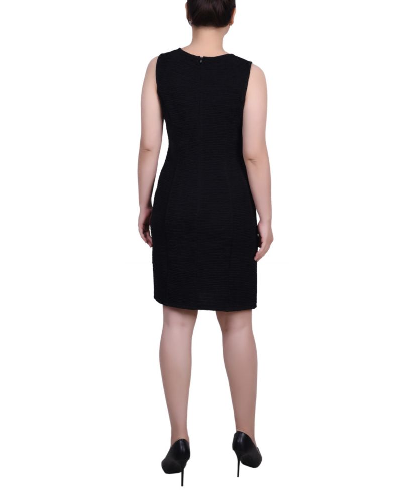 Petite Two Piece Novelty Knit and Lace Dress Set
