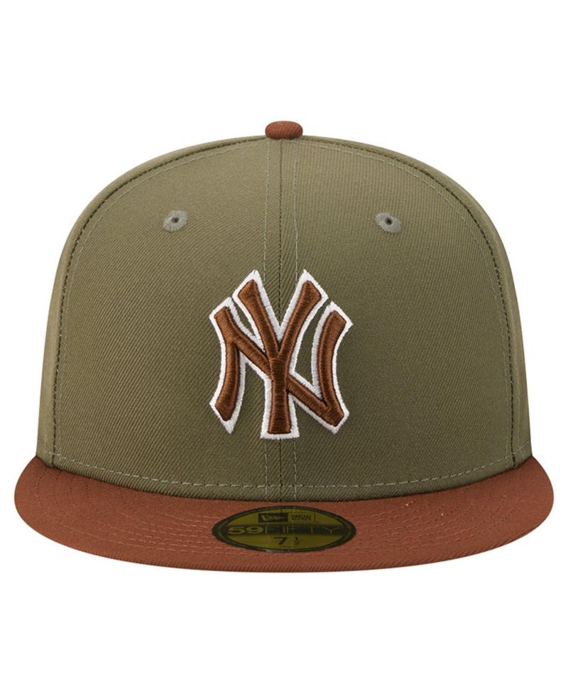 Men's Olive/Brown New York Yankees Color Pack 59FIFTY Fitted Hat