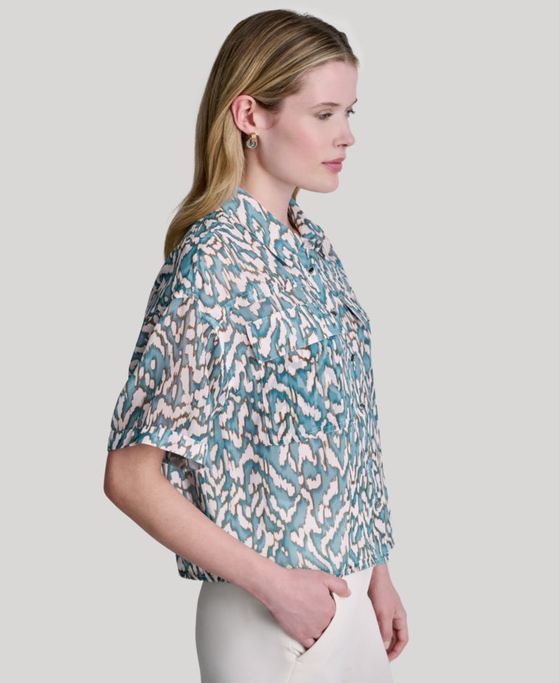 Women's Printed Short-Sleeve Shirt