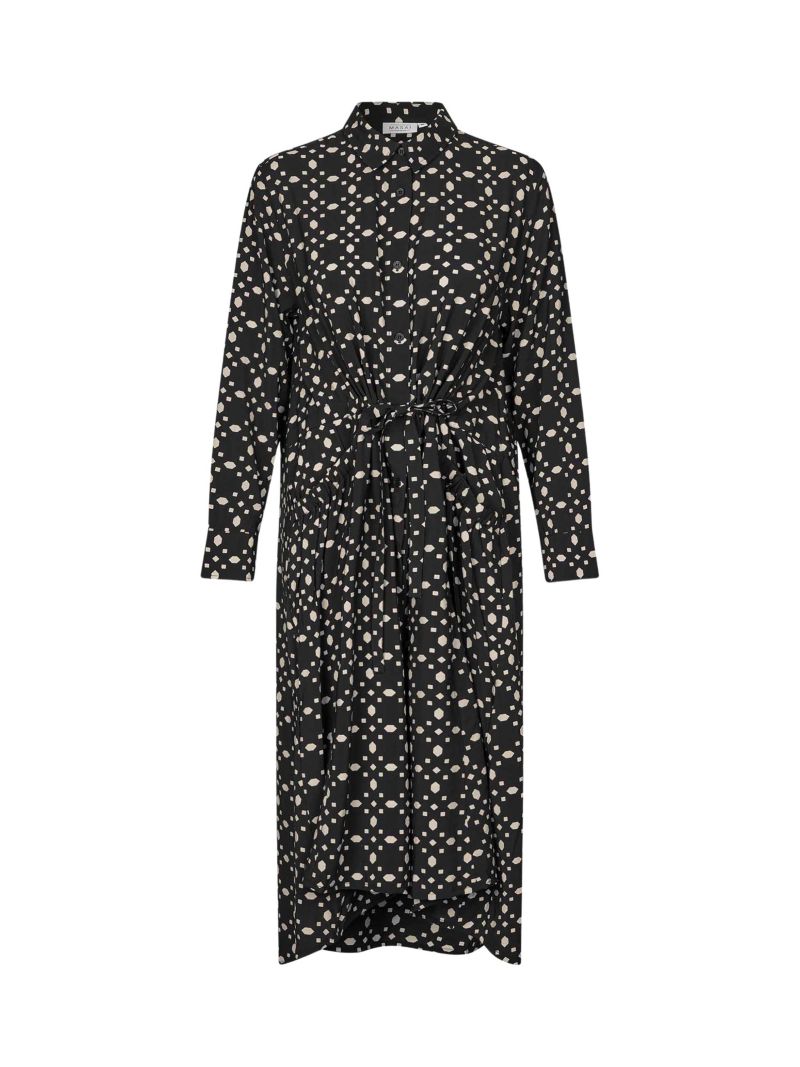 Women's MaNovany Long Sleeve Shirt Midi Dress