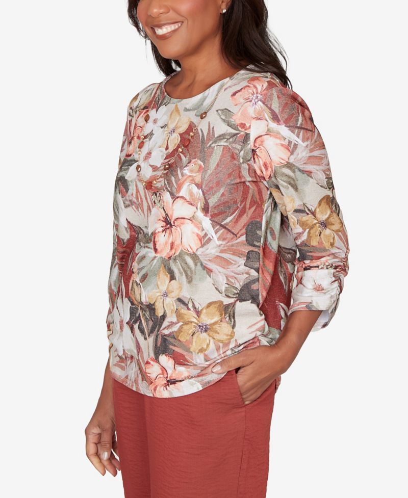 Women's Spice Market Dramatic Floral Top