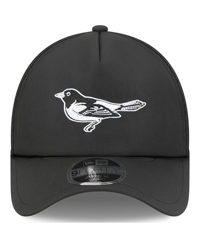 Men's Black Baltimore Orioles 2026 Batting Practice Alternate Apex 9FORTY Adjustable Hat